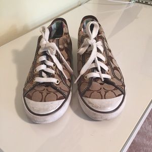 Brown Coach sneakers