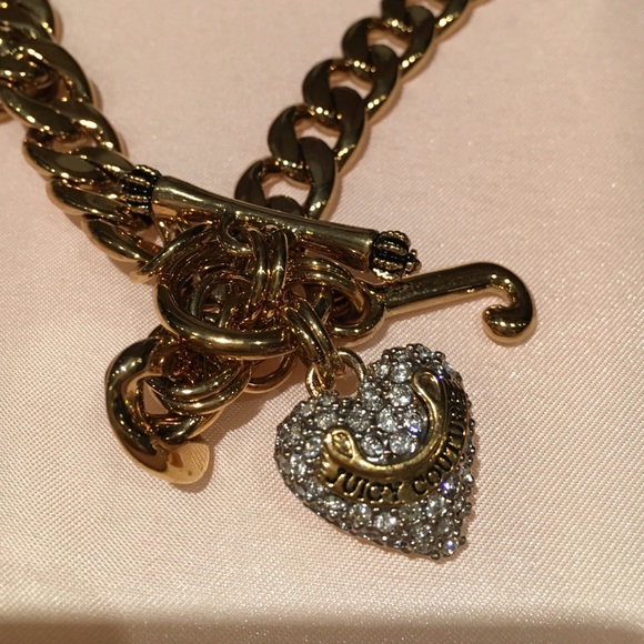 Juicy  Pave Banner Heart Starter Necklace. SOLD - Picture 1 of 4