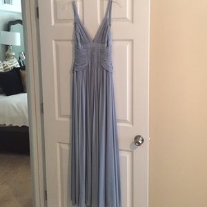 Dusty blue BCBG Max Azria gown