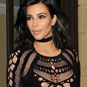 2 chokers Black velvet & String layered choker