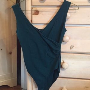 Forest green body suit