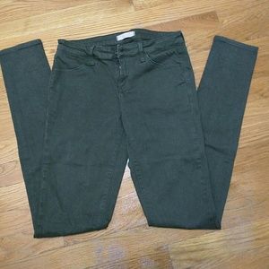Olive green skinny jeans
