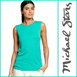 Michael Stars cotton/modal teal muscle tee
