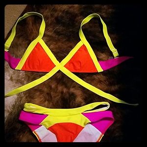 Neon bandage bikini