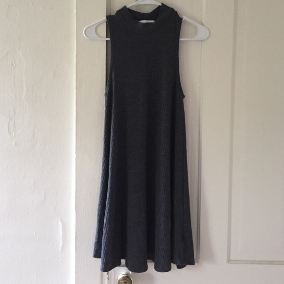 Cotton turtleneck sweater dress.