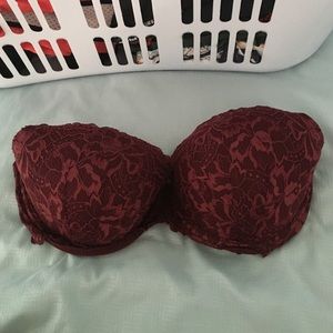 Brand new Victoria secret pink bra 36dd maroon