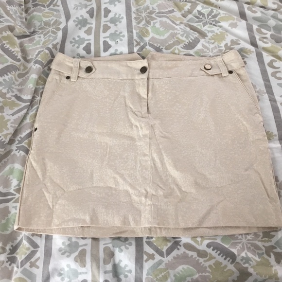 Express Cream Snakeskin Skirt