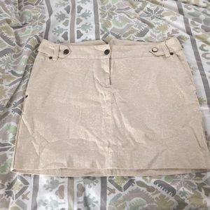 Express Cream Snakeskin Skirt
