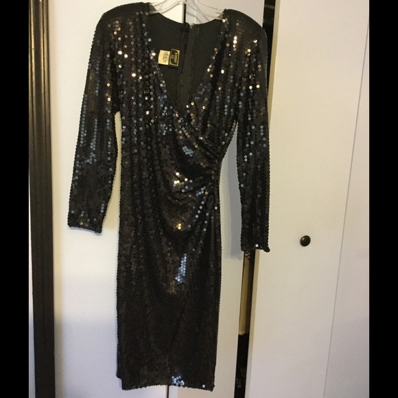 Black sequin dress