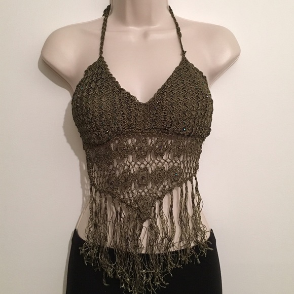 Olive Green Belly dancer top