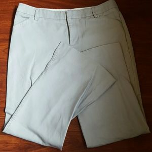 Gap pale gray/almost white ankle perfect trouser