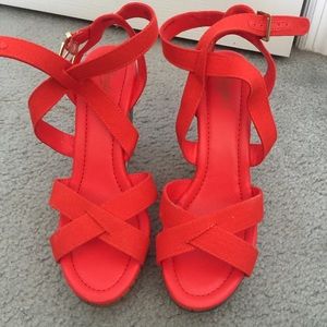 Bright orange wedges