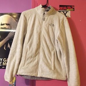 White (M) Fleece North Face Jacket