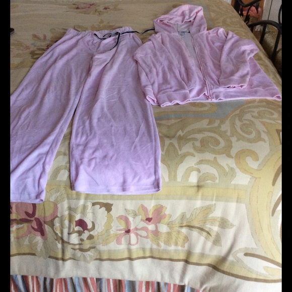 Natuica pink  2 piece lounge  outfit top m pants s