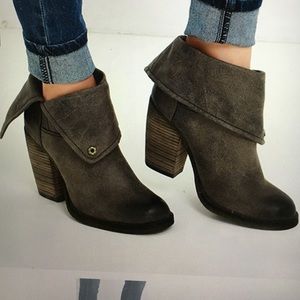 Lulu's Taupe Fold-Over Boots