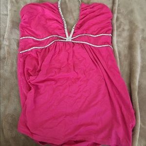 Pink rhinestone top