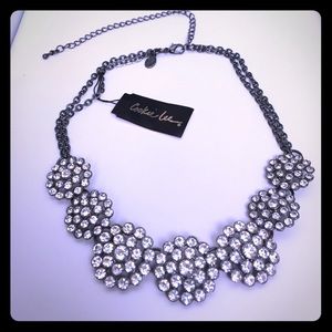 Crystal Blossom Cluster Necklace