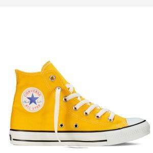 LIKE NEW Yellow converse high tops