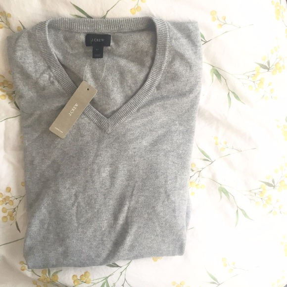 🎉 NWT J. Crew | Grey Cotton-Cashmere Sweater