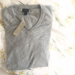 🎉 NWT J. Crew | Grey Cotton-Cashmere Sweater