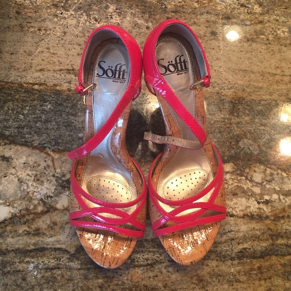 Hot pink shoes.