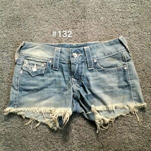 True Religion size 24 jeans shorts
