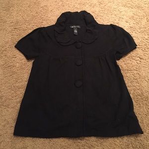 INC Ruffle collar cardigan