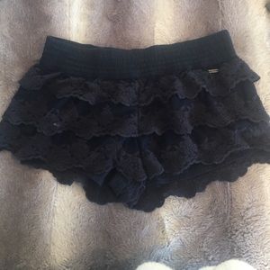 Hollister Navy Lace Shorts