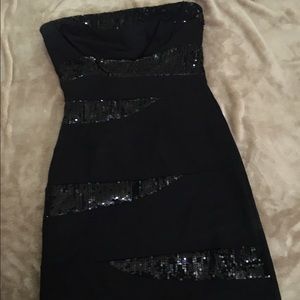 Black sequin dress !