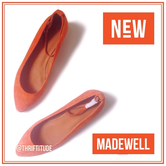 NWOT Madewell Ankle Strap Suede Leather Mini Wedge
