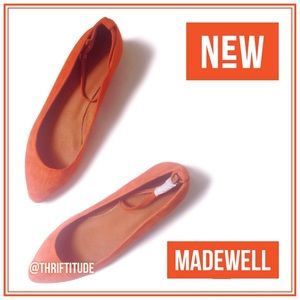NWOT Madewell Ankle Strap Suede Leather Mini Wedge