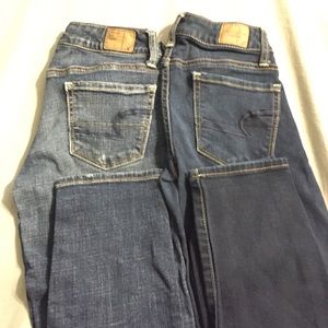 Two pairs of American Eagle outfitters jeans