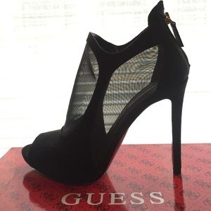 Guess sexy sheer peep toe heels