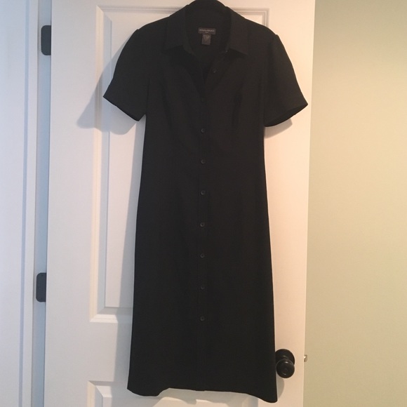 Classic black Banana Republic shirt dress