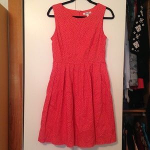 Coral Polka Dot Dress