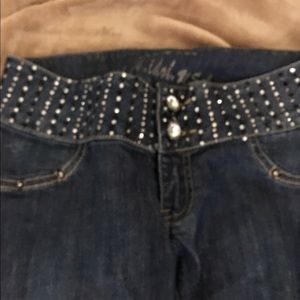 Rhinestone top jeans