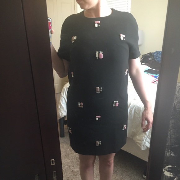 embellished shift dress