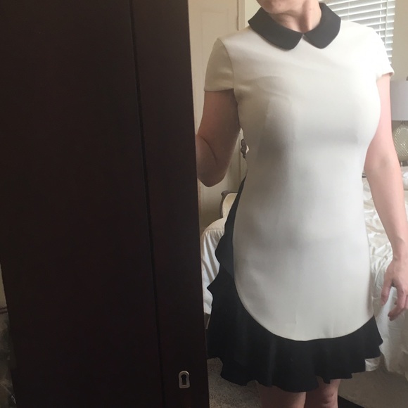 asymmetrical dress with ruffles