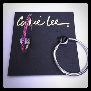 Hot Pink Hoop Earrings