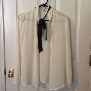 Sheer white button up