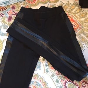 Black faux leggings