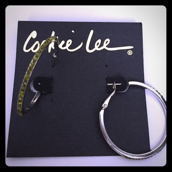Moss Green Hoop Earrings