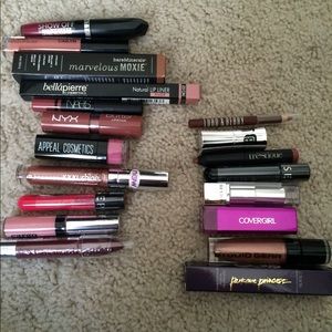 Lips- Lipstick, lipgloss, lip crayon, lip pencils.