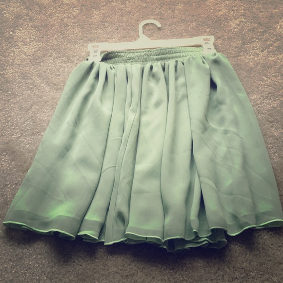 Green skirt