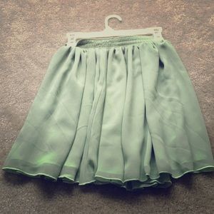 Green skirt