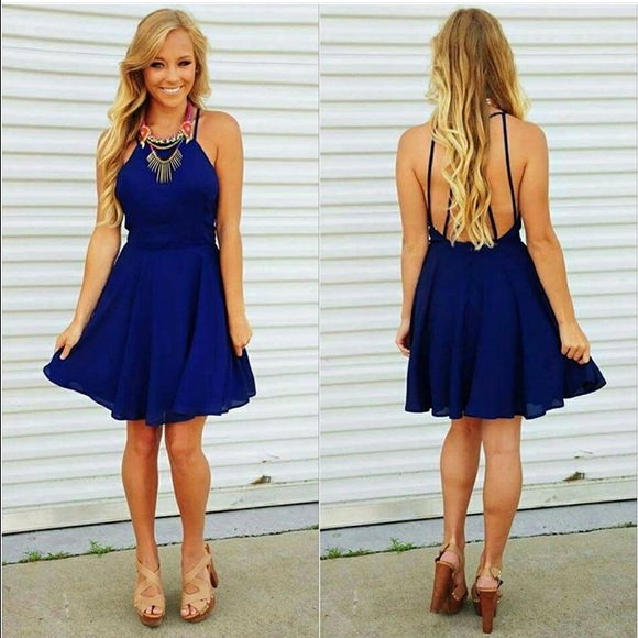 Blue dress from Hopes Botique