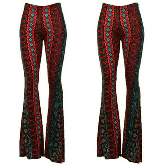 Pretty Print Flare Pants - Picture 2 of 2