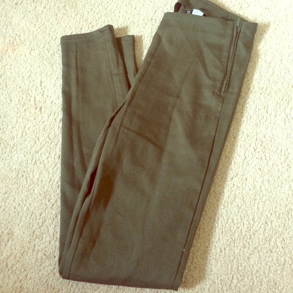 H&M army green skinny pants