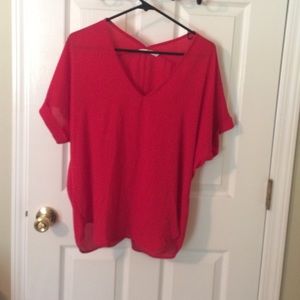 Flowy chiffon red blouse