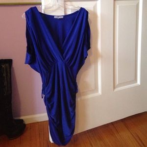 Blue Charlotte Russe Peasant Blouse